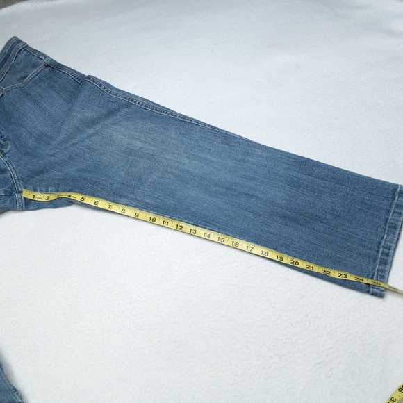 Lee Jeans Womens 12s Short Petite Blue Denim Comfort Waistband Stretch pants - Picture 8 of 10